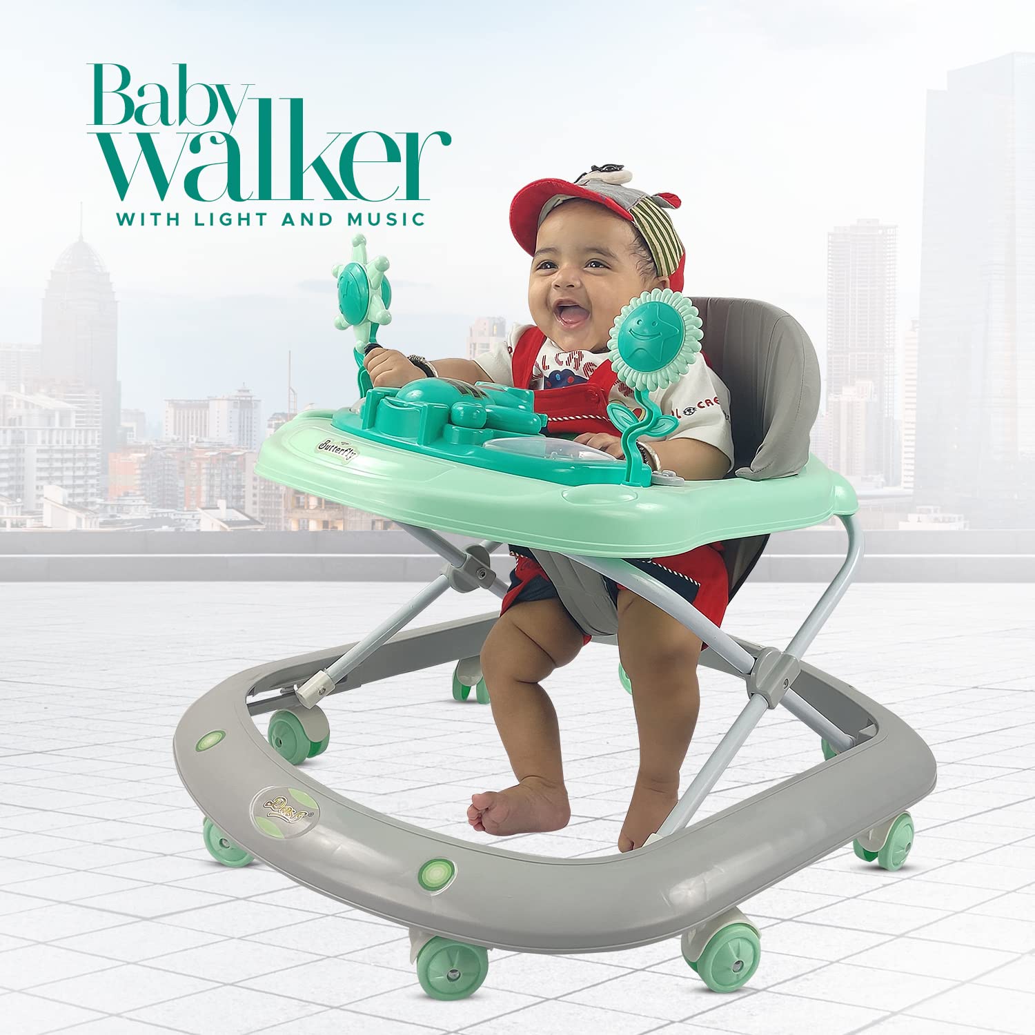 Dash Butterfly Deluxe Baby Walker with 3 Position